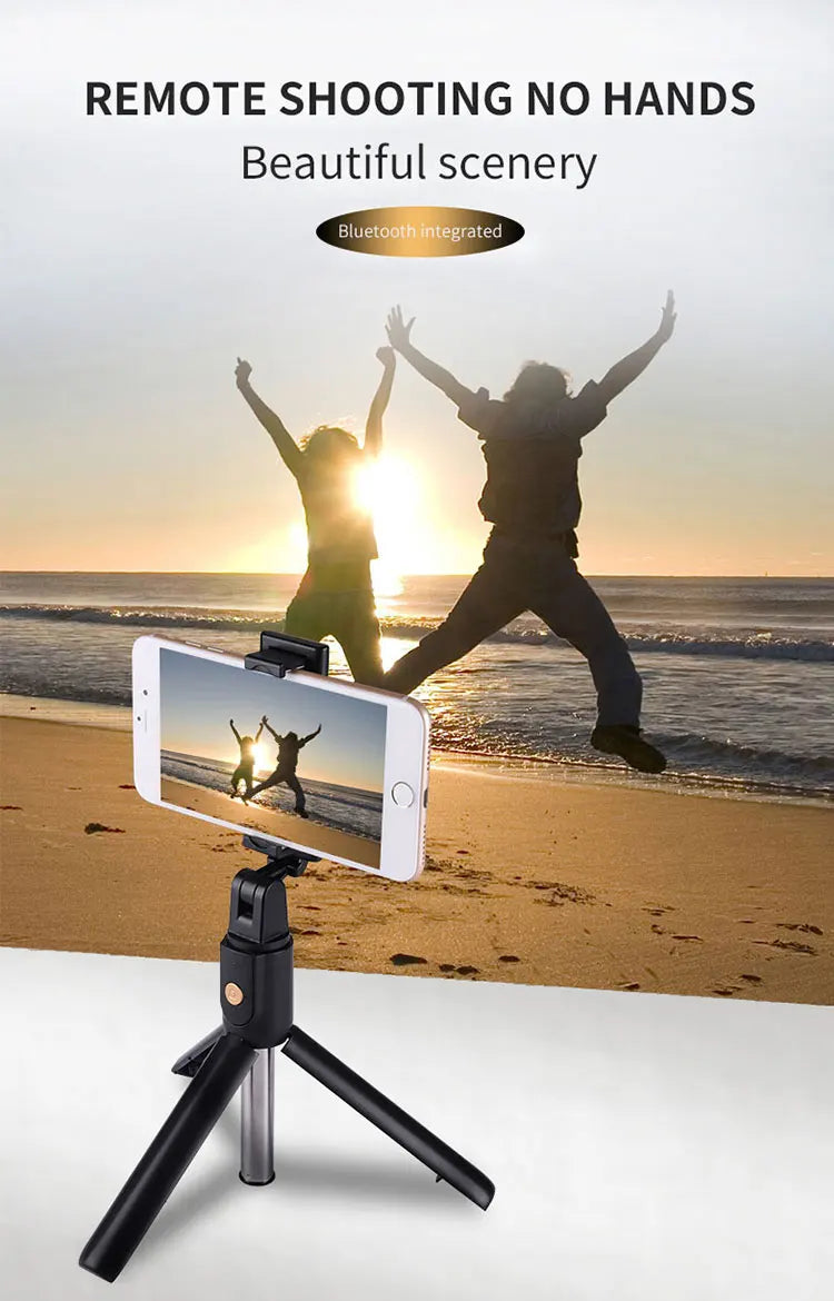 3 in 1 Wireless Bluetooth Selfie Stick With Shutter Remote