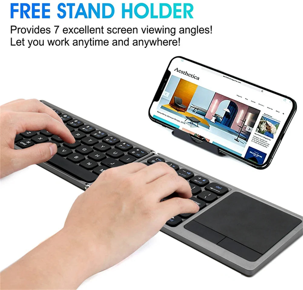 Foldable Keyboard With Touchpad