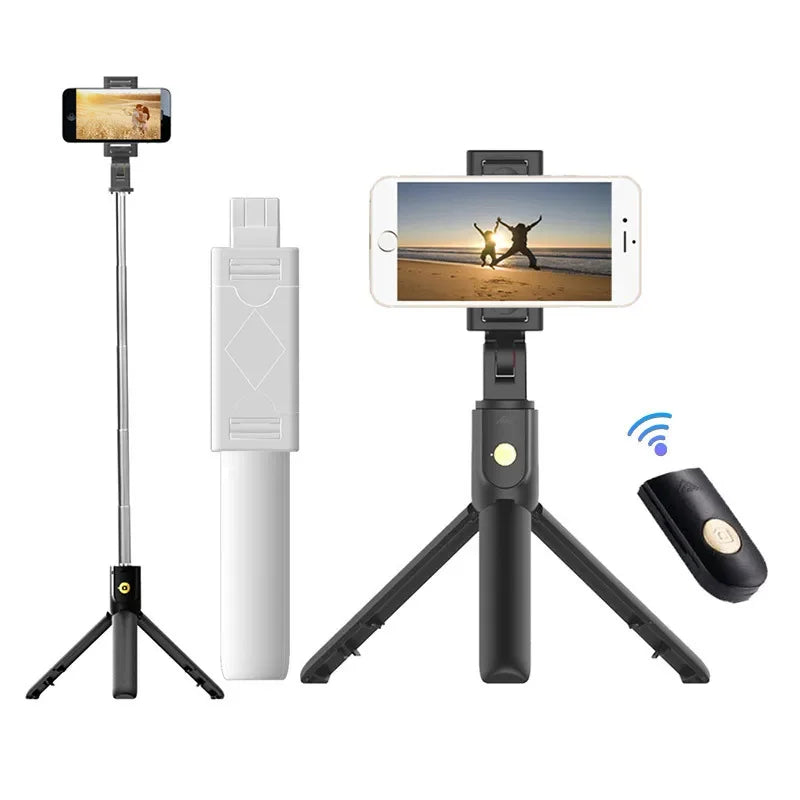 3 in 1 Wireless Bluetooth Selfie Stick With Shutter Remote