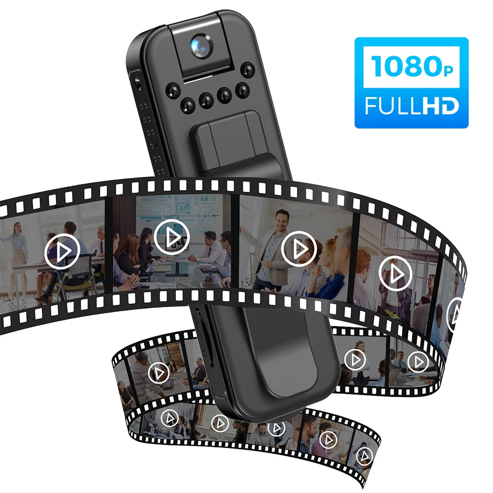 HD 1080P Mini Camera with Back Clip