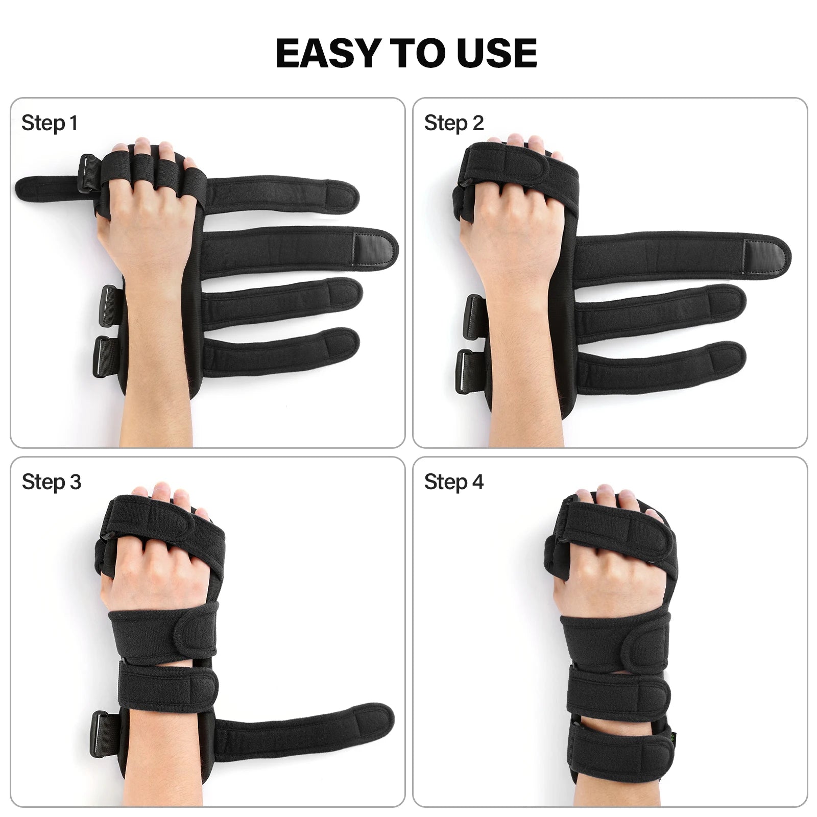 Wrist Brace with Finger Separator for Stroke Relieve