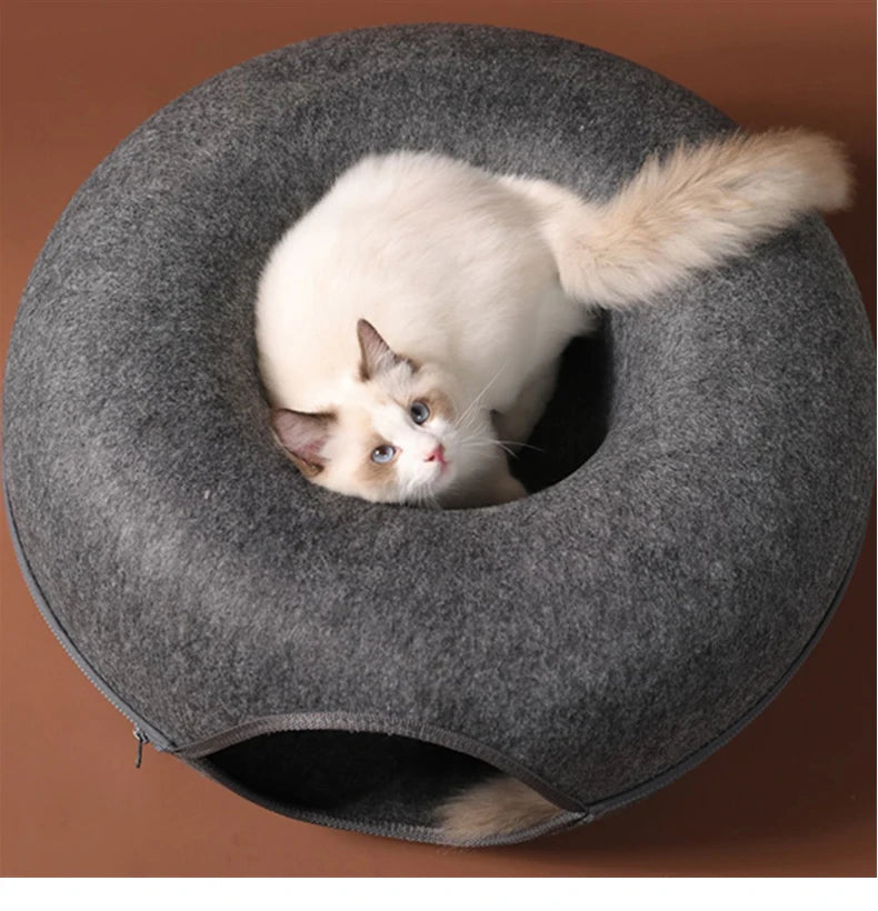 Donut Cat Bed Pet Cat Tunnel