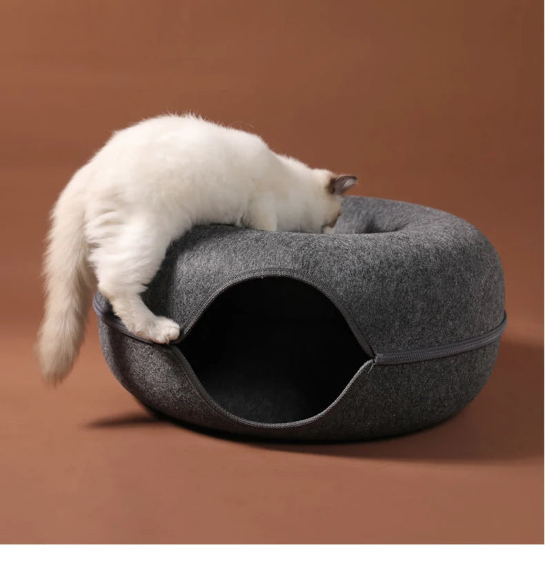 Donut Cat Bed Pet Cat Tunnel