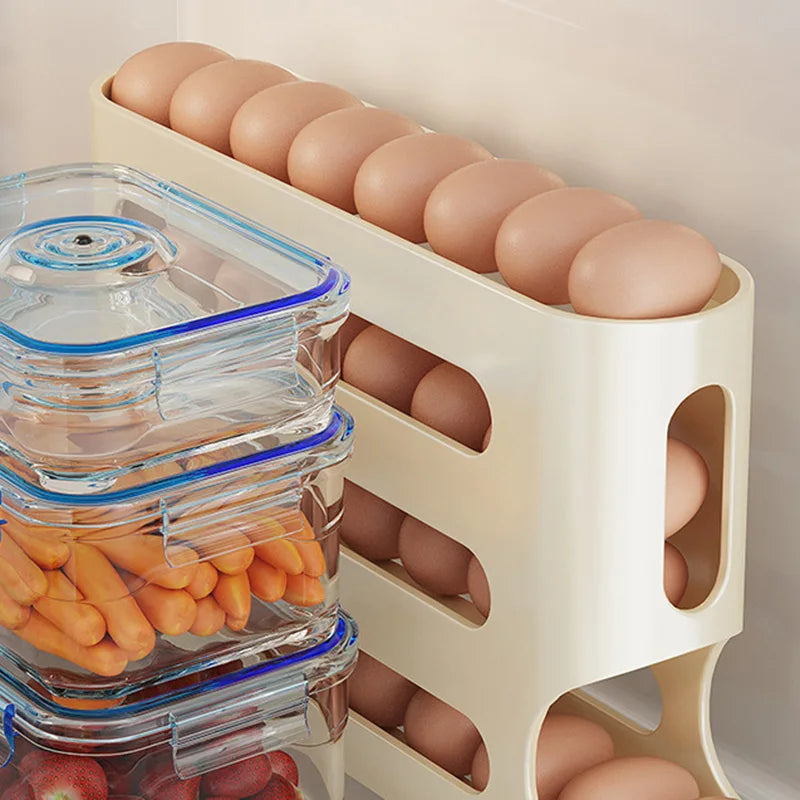 4 Layers Rolling Eggs Holder Rack