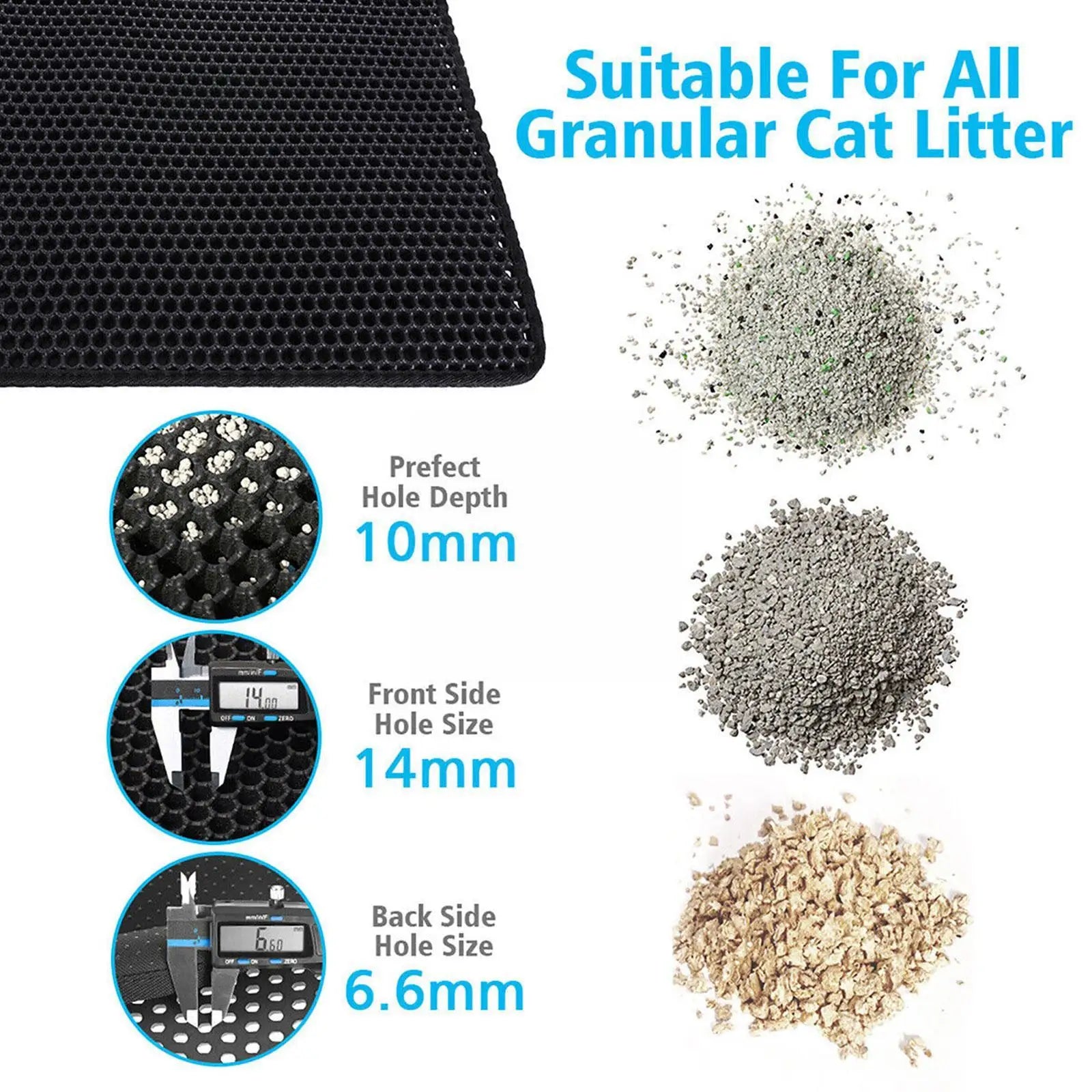 Cat Litter Mat Double Layer Non-Slip Litter Pad