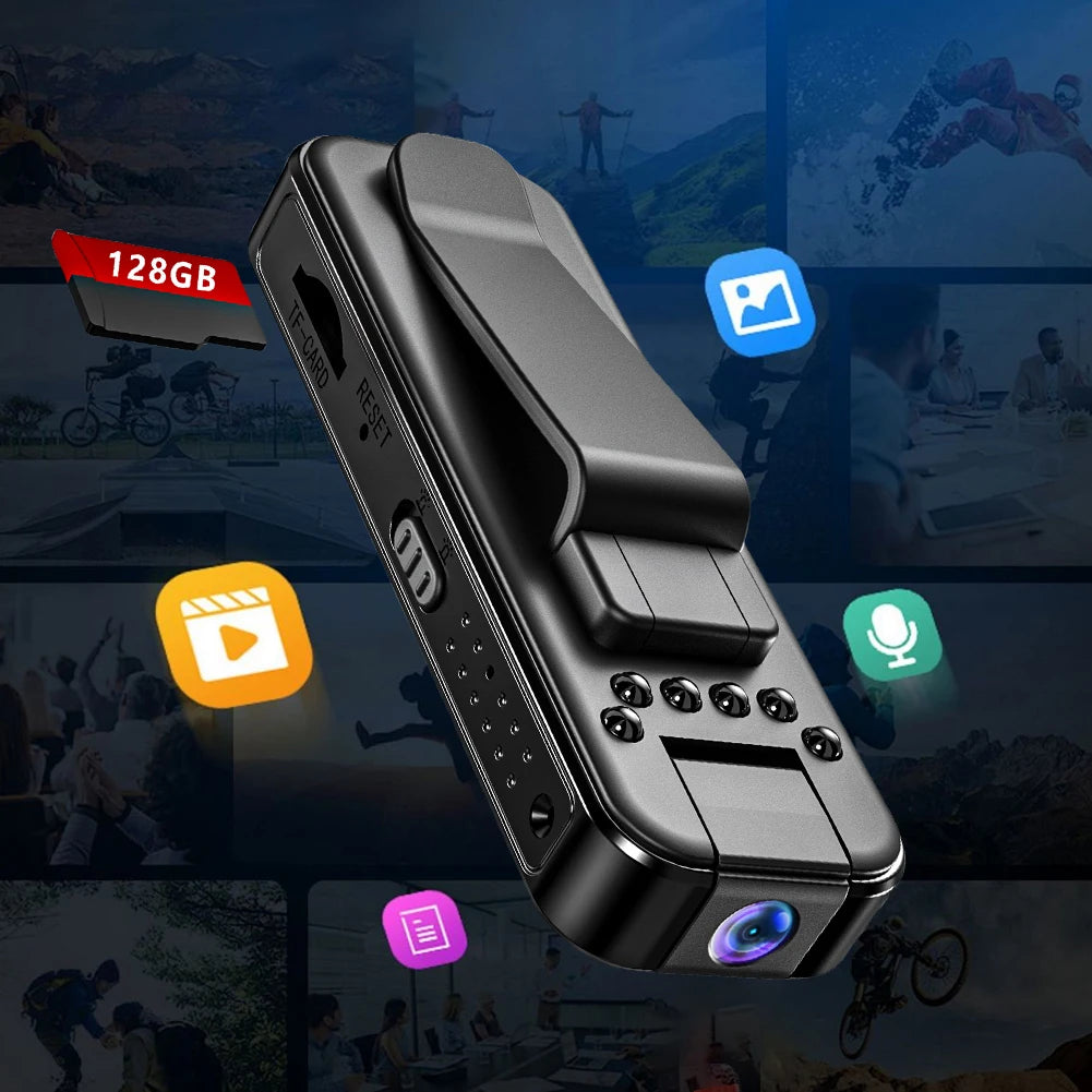 HD 1080P Mini Camera with Back Clip